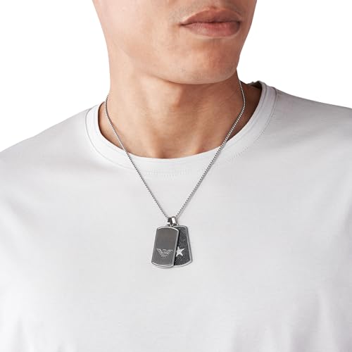 Image of Emporio Armani Stainless Steel Pendant or Chain Necklace for Men