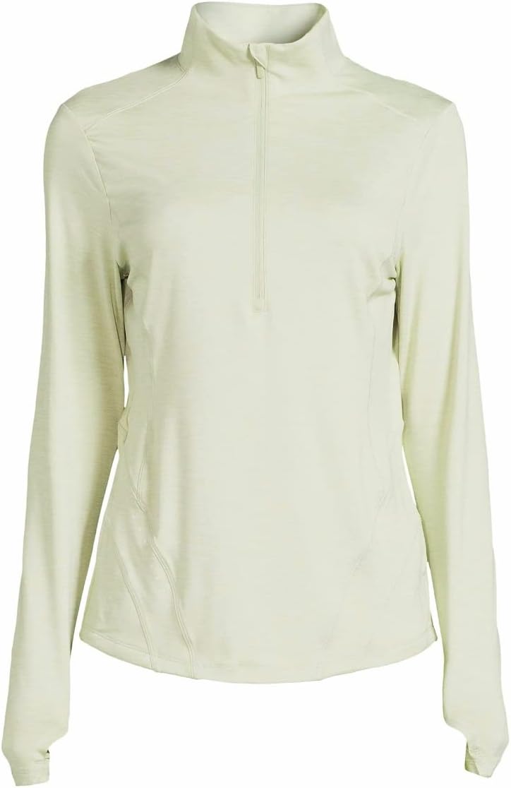 Women's Active Textured 1/4 Zip Pullover (Green Dot, S 4-6) - Image 5