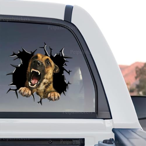 Image of Vinyl Dog Stickers - Belgian Malinois Car Decals for Women & Dog Lovers