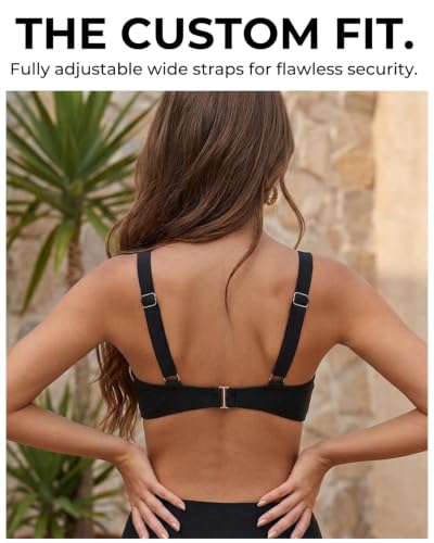 Image of Women Underwire Bikini Tops - Push Up Swim Top Only Bra Padded Bathing Suit Top 2025 Swimsuit Tops