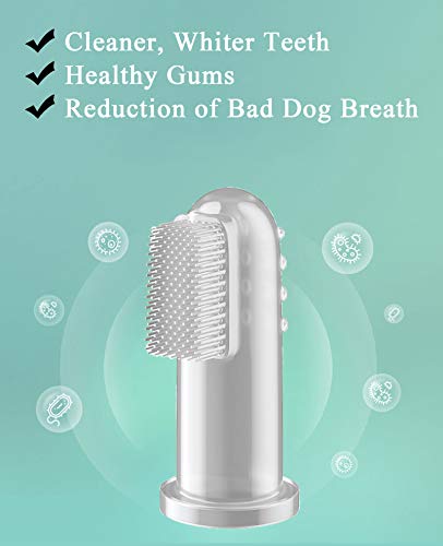 image for GDDP Dog Toothbrush for Dog Teeth Cleaning, Soft Silicone Finger Tooth