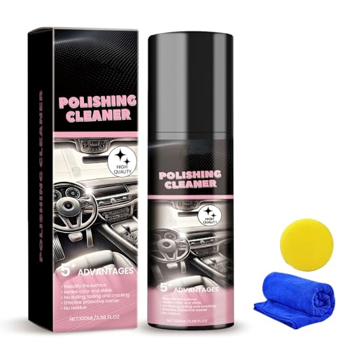 Nettoyant Voiture Interieur, Produit Nettoyage Voiture Interieur, Nettoyant Cuir Plastique pour Interieur de Voiture, Nettoie, protège Tableaux de Bord,...