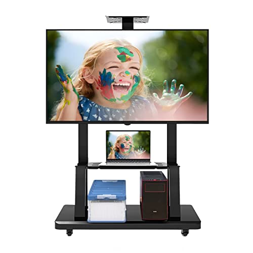 Soporte móvil para TV 50-75 pulgadas con ruedas y bandeja miniatura 1