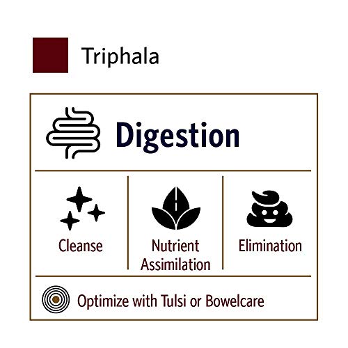 Organic India Triphala Herbal Supplement - Digestion & Colon Support, Immune System Support, Adaptogen, Nutrient Dense, Vegan, Gluten-Free, Usda Certified Organic, Non-Gmo - 180 Capsules #TOP2