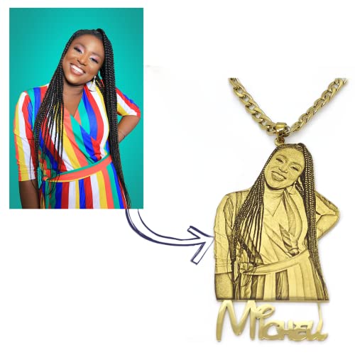 Picture Necklace Personalized Photo Custom Pendant Chain for Men Women 18K Gold Plated Photo Necklace Memorial Gift2