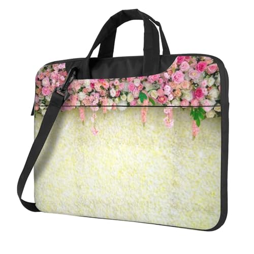 Sac pour ordinateur portable rose jaune Sweety sac d'ordinateur antichoc avec bandoulière