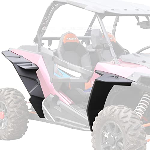 KIWI MASTER 8.5 inch Full Coverage Fender Flares for 2014-2023 Polaris RZR XP/4 1000/Turbo Accessories Front & Rear Widened Fenders Extended Mud Flaps Guards Black