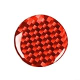 Décoration unique : cette garniture de bouton en fibre de carbone rouge ajoute une touche unique et tendance à votre voiture. Il met en valeur l'attrait visuel de votre véhicule et lui donne un aspect distinctif. Il ne manquera pas de faire ressortir votre voiture de la foule.