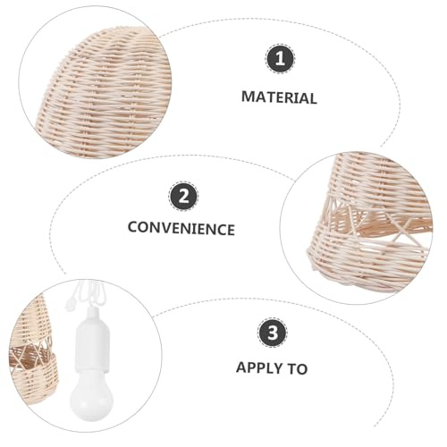 Lampe intérieur rotin fait main avec source lumineuse - 3