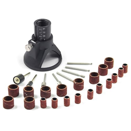 VOBOR Kit De Guía De Corte Multiusos,Localizador De Amoladora Eléctrica Y 29 Piezas Rotativas,Multiherramienta Amoladora Eléctrica Locator Hss Fresa Broca Para Diferentes Lijadoras Eléctricas