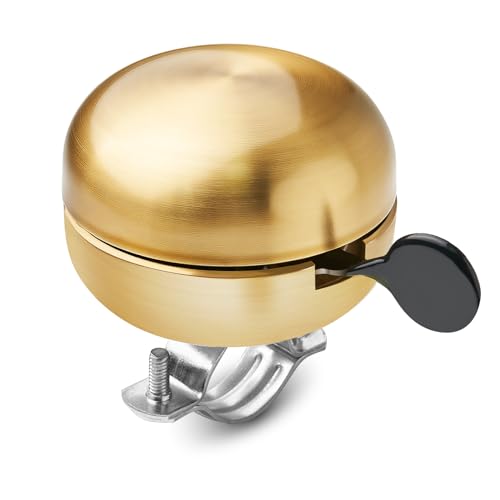 Classic Brass Bike Bell - Vintage-Style Golden Bicycle Ring Bell