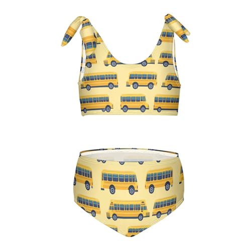 Wusikd Yellow School Buses Girls Swimsuits Two Piece Swimwear Bikini Set for for Girls Size 3T