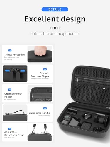 Image of M.G.R.J Portable Carrying Compact Case Cover for DJI Osmo Nano Vlogging Camera with Anti-Water Splash, Anti-Shock & Water-Proof Feature's (Hard|EVA|Black)