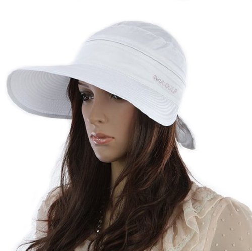 Women Wide Brim 2in1 Combined Golf and Tennis Sun Cap and Visor