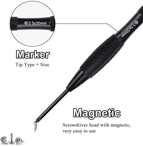Mini Screwdriver Set 18 PCS Precision Screwdriver Set Magnetic Screwdriver with 2PCS Tweezers Repair Tool kit for iPhone Watch Jewellry Eyeglasses PC etc.