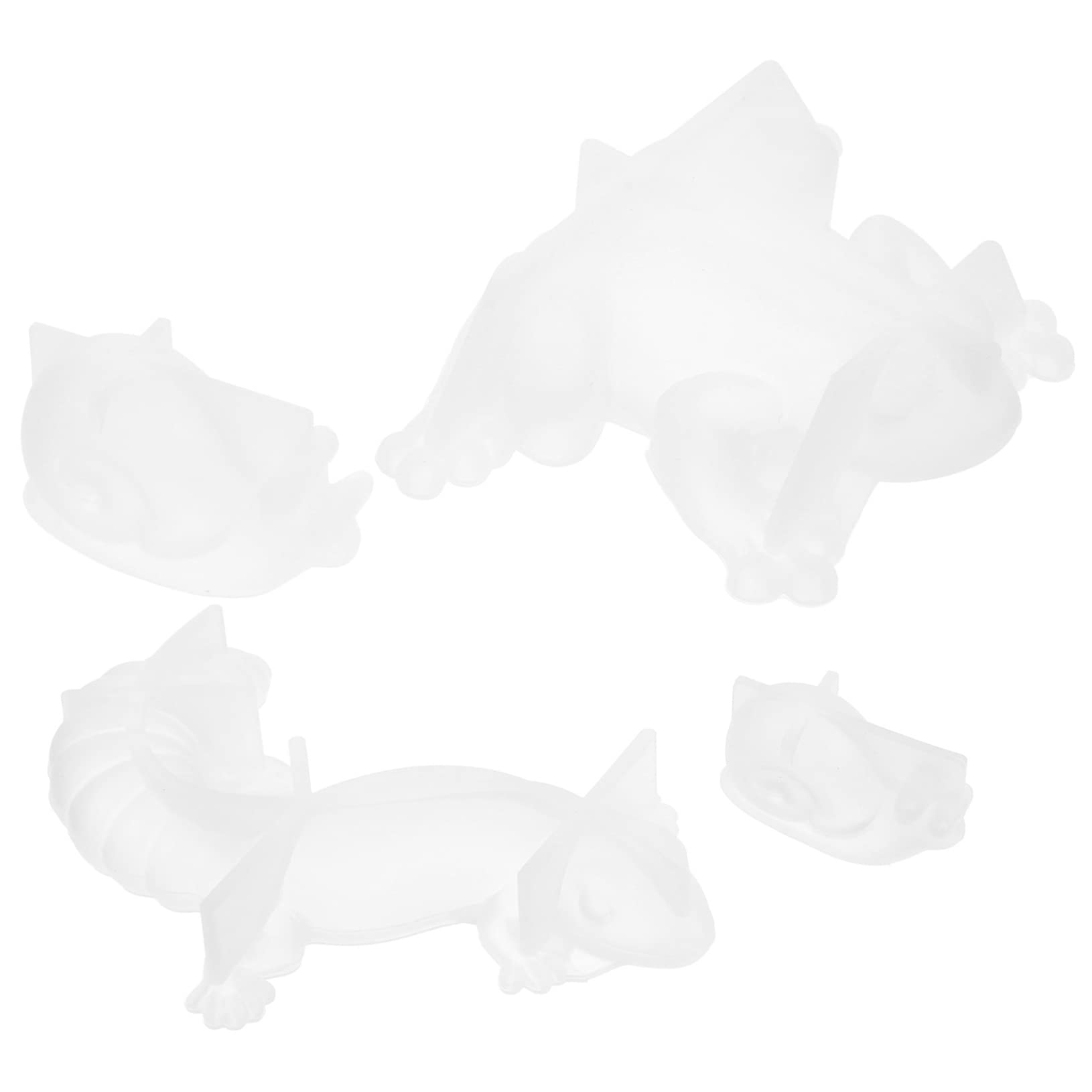 EXCEART 3 Ensembles Moule À Ornements d'animaux Grenouille Sucettes Gélifiées Chaton Mignon Moule À Glace Moules pour Chocolat Moules À À Cire À 4 pièces * 3