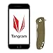 Tangram Pocket Knife with Clip,Tactical Folding,Green g10 Handle Material,Mini EDC for CEO Used,with Flipper,Bushcraft,Keychain Hold,ACUTO440C Stainless Steel Amarillo TG3001A3