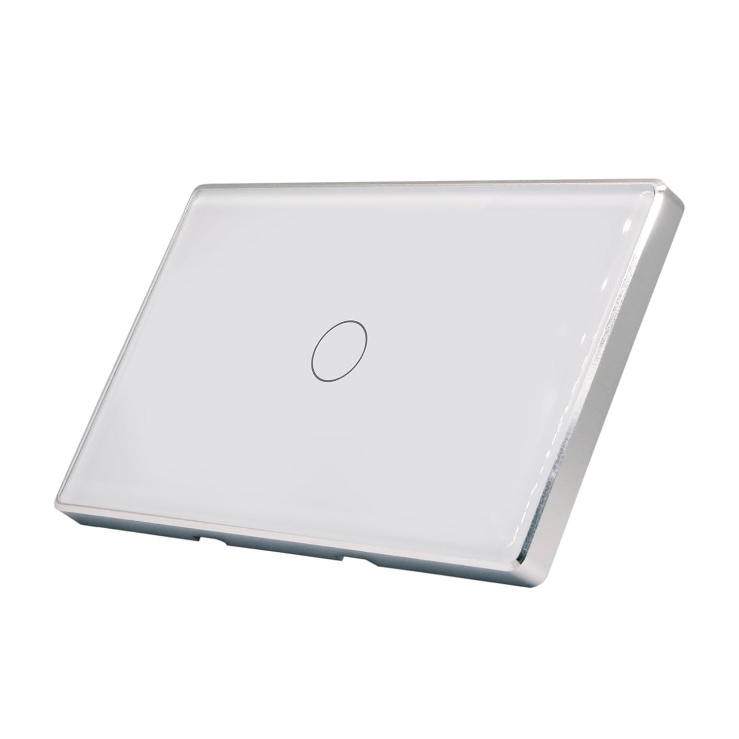 Smart Switch Aluminum Frame Need Neutral Wire No Hub Required,2.4GHz Wi-Fi Light Switch 2.5D Tempered Glass Panel Timer Schedule Work with Tuya/Smart Life,Alexa and Google Home,White 1 Gang Smart Switch Aluminum Frame Need Neutral Wire No Hub Required,2.4GHz Wi-Fi Light Switch 2.5D Tempered Glass Panel Timer Schedule Work with Tuya/Smart Life,Alexa and Google Home,White 1 Gang