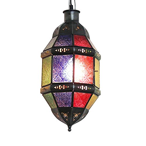 albena Marokko Galerie 13-117 Nala lámpara oriental estilo marroquí 40 cm cristal colorido