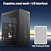 Micro ATX case, Mini itx case with USB3.0, USB2.0 I/O Port,&Standard ATX PSUs, matx Side Panel Ventilated Airflow Design，with Dust Mesh Filter，Black