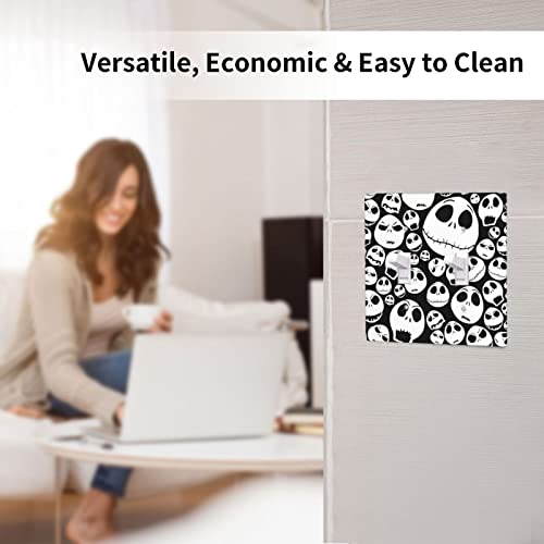 Funny Skull Light Switch Cover Decorative Funny Double Toggle Standard Size 2 Gang 4.5" X 4.5" #TOP5