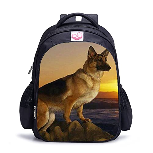 Sac à dos scolaire chien robuste contre la surcharge - Grand cartable durable 41x28x12 cm
