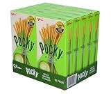 POCKY Biscuit Stick Milky Matcha – 10er Pack – Knusprige Keks Sticks mit Matcha & Weißer Schokolade – Indonesien - OG ASIA - 10x 33g