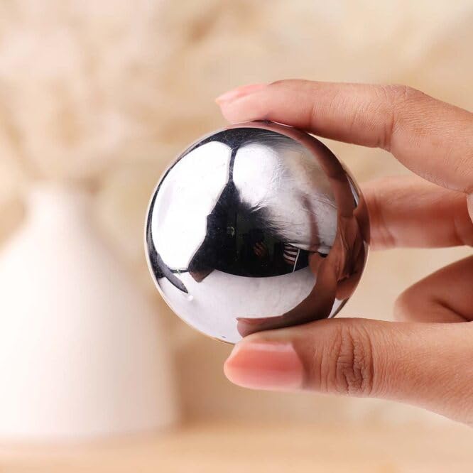 Image of Terahertz Crystal Ball 100-150 gm with Wooden Stand | Healing Crystal Sphere for Meditation, Reiki, Energy Healing | Feng Shui Vastu Home Decor Idol Figurine Gift Item