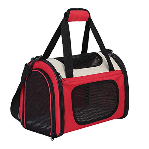 Kosttapaws Pet Carrier, Airline Approved Dog Carrier, Small Cat Carrier, Portable Breathable Pet Travel Carrier, Collapsible Soft-Sided Mesh Puppy Carrier for Small Medium Large Dogs