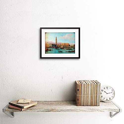 Wee Blue Coo Schilderij Stadsgezicht Venetië Canaletto Piazzetta Riva Degli Ingelijst Muur Art Print - Image 3