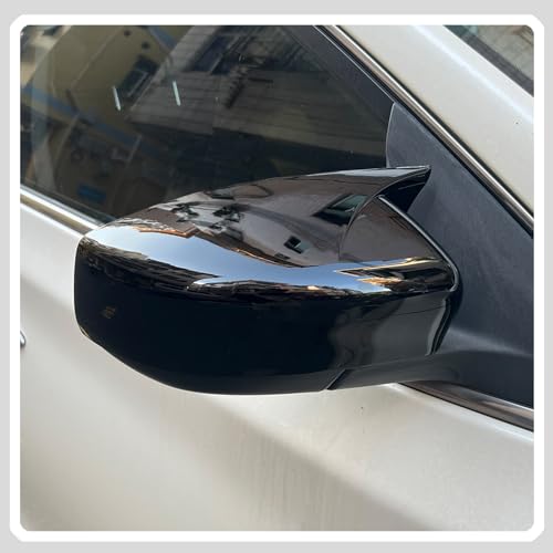 Image of Side Mirror Cover,for Nissan sentra 2013-2019, Bright Black Side Rear Mirror Covers Body Kit Accessories for Cars(Without Turn Signal Cutout)