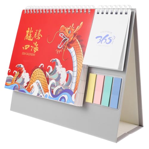 HOODANCOS 自立型スタンディングデスクカレンダー 紙製卓上装飾カレンダー 年月始まりオフィス用 小型実用カレンダー 予定管理に