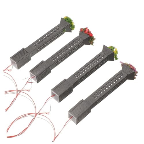 ERINGOGO Realistic Miniature Street Lights 4pcs Mini House Decorative Lamps Easy Install for Park Scene Layout Props