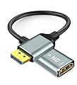 MaxRenard 4K DisplayPort to HDMI Adapter | DP1.2 to HDMI 4K 60Hz Audio-Video Sync | SR Anti-Break, Compatible with Dell HP, for HDTV/Monitor/Projector/PC (DP to HDMI Converter)
