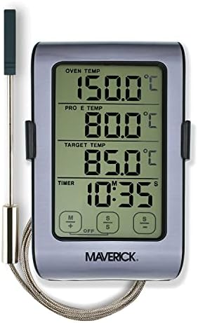 Maverick ET-851 Dual Sensor Oven Meat Thermometer | Touch Screen Digital Cooking Grilling Smoker BBQ Meat Probe Thermometer Timer
