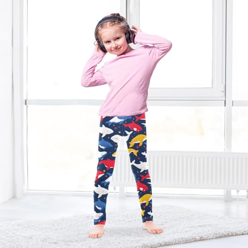 Colorful Whale Girls Leggings Soft Stretch Workout Yoga Dance Pants for Kids Casual Tights4