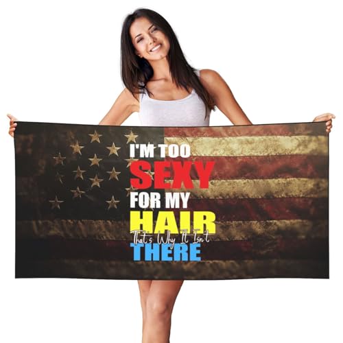 Ekkolikeit Quick Dry Beach Towel I'm Too Sexy for My