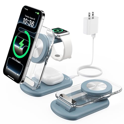 LB 3-in-1 MagSafe Foldable Charging Station with Night Light