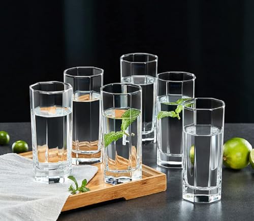Image of Premium Water and Juice Glasses and Jug Set Combo [6 Piece Glass 300ML & 1 Piece Jug 1 Liter] Transparent Pitcher Set for Dining Table, Home & Restaurant,Party (MTS - 16)
