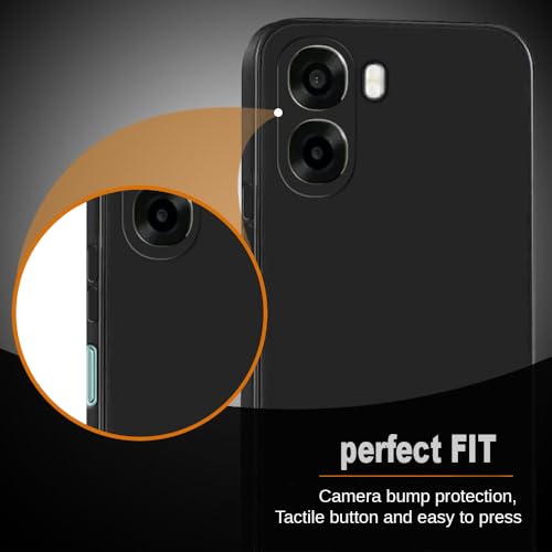 Image of Back Cover for Oppo A6x 5G / A6x 4G / K14x 5G | Full Camera Protection | Premium Liquid Silicon Case | Flexible Bumper Case for Oppo A6x 5G / A6x 4G / K14x 5G (Black)