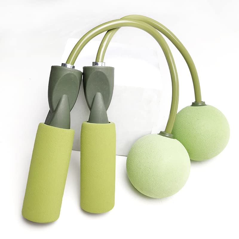 Kimaxhe Jump Rope Ropeless Skipping Rope Cordless Jump RopeHigh Speed Rope Skipping for Narrow SpaceCrossfit Exercise Training Indoor OutdoorSakura pink or Avocado green