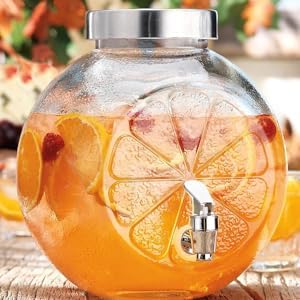 5.5 Liter Glass Cold Water Mason Jar Beer Dispenser Drink Dispenser Mason Jar Glass Pitcher with tap Spigot and Steel lid Water Pitcher for Detox Water-Detox Glass jar | Glass Dispenser with tap (B0BC8BFD3D) Amazon Price History, Amazon Price Tracker