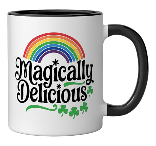 Taza de café cerámica Magically Delicious negra/blanca 11 oz miniatura 2