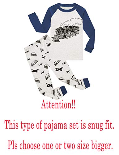 KikizYe Little Big Boys Girls Pajamas Set Kids PJs 100% Cotton Sleepwear