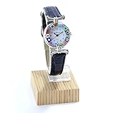  vinciprova die Edelsteine von Venedig Damenuhr Stahl Leder Watch aus Glas Murano-Glas Millefiori