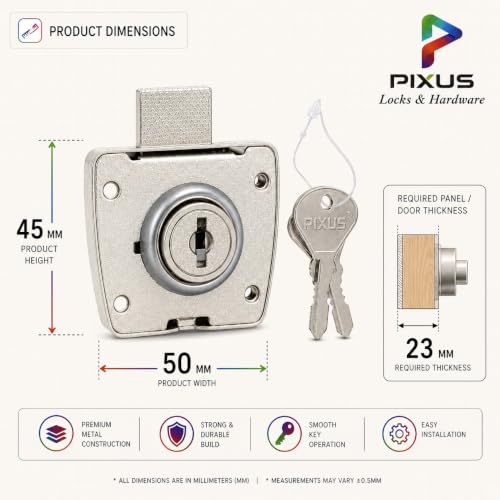 Image of Butterfly Multipurpose Lock for Cupboard |Chrome Finish