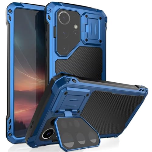 Coque Samsung S24 Ultra MagSafe bleue avec béquille et protection d'écran intégrée