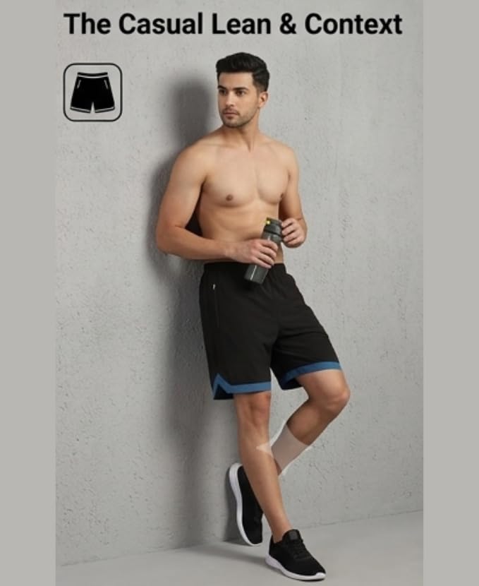 Image of Men's Running Shorts Lightweight Sports Shorts with Zipper Pockets Quick Dry Gym, Running & Workout Shorts