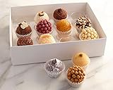 Handcrafted Gourmet Brigadeiro | Truffle Assortment - Gift Box - Valentine's Day - Mother's Day - Flavors Include: Guava Cheesecake , Creme Brulee , Chocolate , Coconut , Lime & Dark Chocolate, Lavender, Raspberry Lemon Tart & Cookies N' Cream, Churros and Orange Pistachio & More (12 Counts)