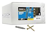 Power Pro Premium Exterior Wood Screws, #8 x 2 Inch All-Purpose Deck Screws for Outdoor Projects, T-25 Star Bit Included, Bronze, 3000 Pieces | 967775